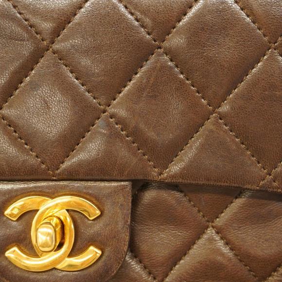 Chanel Shoulder Bag Matelasse Chain Lambskin Brown Women's - Picture 13 of 15